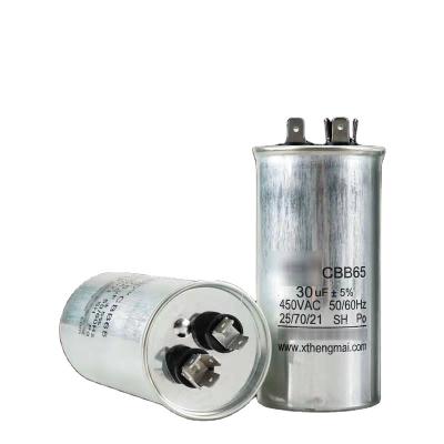 China Wholesale High Temperature Withstand Factory Price 450V AC Motor Running Capacitor CBB65 For Air Conditioner for sale