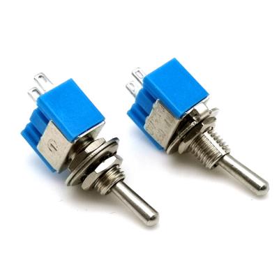 China MTS-101 Electrical Equipment Rocker Arm Shaking Electrical Switch 3A 250V 2 Sets Blue Inverters for sale