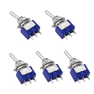 China Wholesale MTS-102 Electrical Equipment Terminal 2 Way ON ON Mini Toggle Switches For Cars Blue for sale