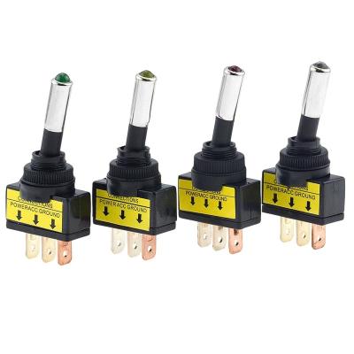 China Electrical Equipment SPST ASW-15D 3 Pin ON / OFF LED Illuminated Retrofit Switches for sale