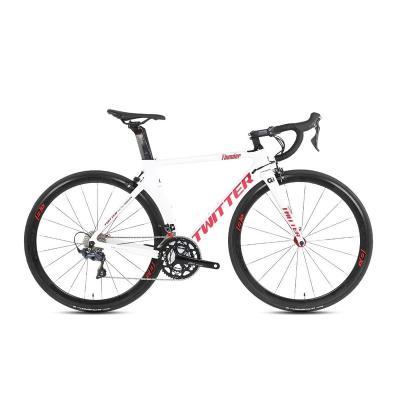 China Red hot sale twitter thunder 700c carbon fiber t800 carbon fiber road bike with disc brake 54cm for sale