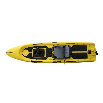 China High Standard PE (HDPE or LLDPE) Customized Color Molds Spinning Boat with Pedal Position Board Water Sports Spinning Kayak for sale