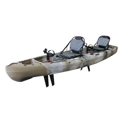 中国 New Design Good Quality PE(HDPE or LLDPE) Fun Leisure Fishing 410cm Double 2 Person Tadem Fishing Pedal Kayak 販売のため