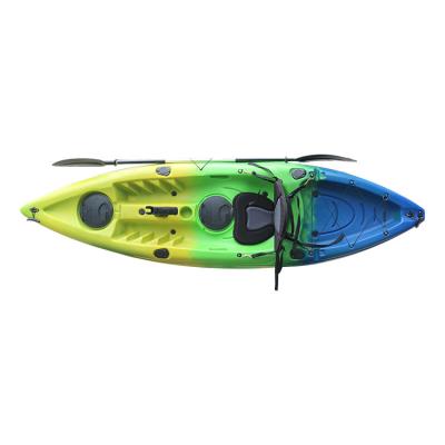 Κίνα PE (HDPE or LLDPE) single paddle 9.7ft fishing kayak with fish finder hole for sale προς πώληση