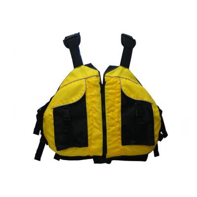 China Popular Oxford EPE nylon foam design and high quality spinning kayak life vest swimming adult life jacket for sale