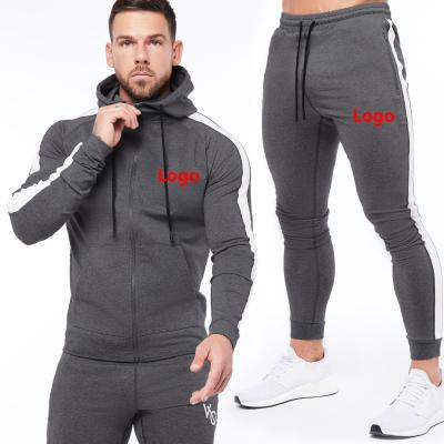 China Low MOQ Logo Workout Training Wear Men's Sweatsuit Sweatsuit Breathable Tracksuit Men Sets Gym Fitness Sportswear Mens Tracksuit for sale