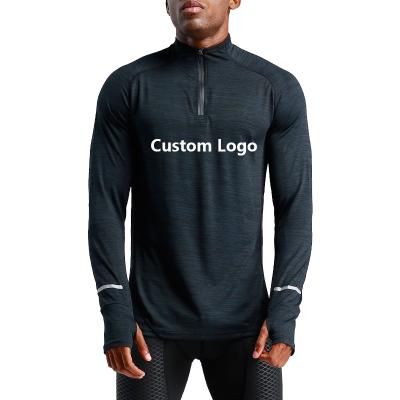 China Breathable Custom Logo Brand Blank Tracksuit Mens Long Sleeve Fitness Workout T-Shirt Sports Wear Running Training Gym Wear Jogging Men for sale