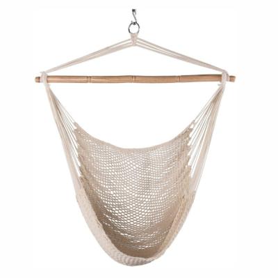 China Modern Outdoor Indoor Cotton Rope Hammock Swing Chair With Stand for sale