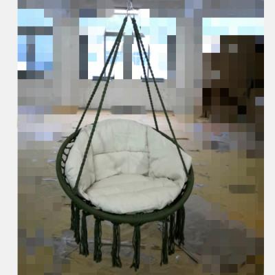 China EUROPEAN Hammock Chair Macrame Swing With Cushion , Hanging Cotton Rope Hammock Swing for sale