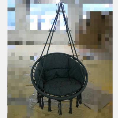 China EUROPEAN Hammock Chair Macrame Swing With Cushion , Hanging Cotton Rope Hammock Swing for sale