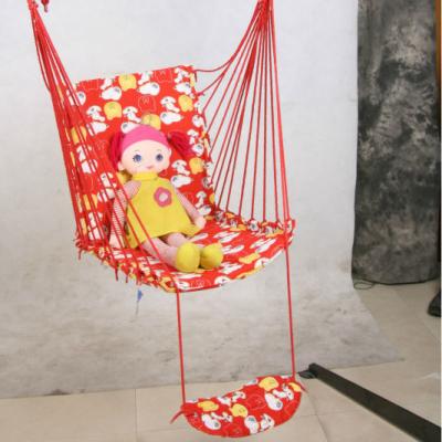 China Modern Quilted Hanging Hammock Chairs With Sponge And Footstool for sale