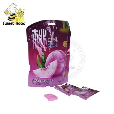 China Natural Natural White Peach Flavor Soft Candy for sale