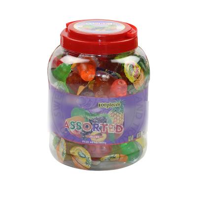 China Natural Natural China Assorted Fruity Flavor Jelly Cup Candy in Jar for sale