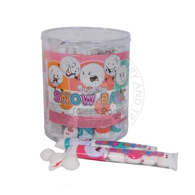 China Snowball Natural Natural Marshmallow Candy White Color Center Filled With Jam for sale