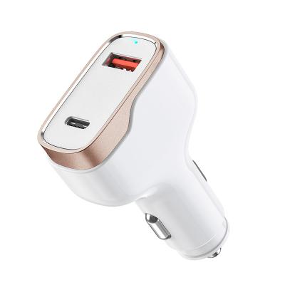 China 83W PD 65W QC 3.0 18W USB Car Charger With Aluminum Case For iPhone Portable Mobile Phone Travel Laptop Car Charger Adapter USB Cell Phone Car Charger for sale