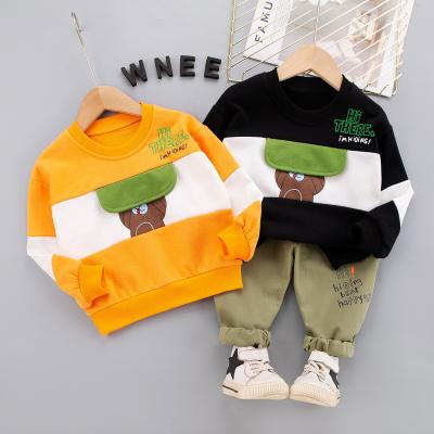 China French Toddler Crewneck Sweatshirt & Sweatshirts Colorblock Terry Long Sleeve Baby Hoodies Kids Anti-shrink Custom Heavy Sweatshirt for sale