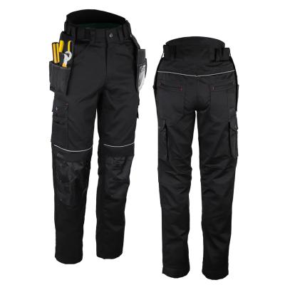 China Waterproof Multiple Pockets S~XXXL Customized Size Electrician Workwear Black Work Pants Cargo for sale