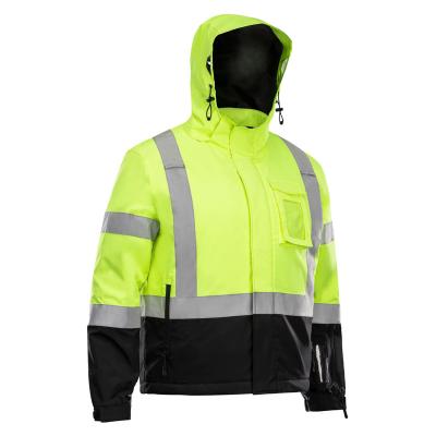 China Waterproof Reflective Waterproof Safety Jacket for Men - High Visibility, Insulated, Comfortable, Multiple Pockets - Designed for Work for sale