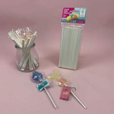 China Kids friendly; Environmental Friendly Customized Paper Lollipop Stick 3.5X150mm Long In Retail Package for sale