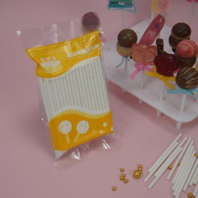 China Kids friendly; Environmentally Friendly Printing Bag Packaging Food Grade Lollipop Home DIY 3.6x80mm Paper Stick for sale