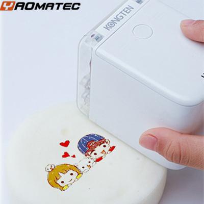 China Hotels Yaomatec Coffee Printing Ink Portable Edible Inkjet Handheld Food in Biscuit Bread Cake Coffee Mold Latte Baking Printer for sale