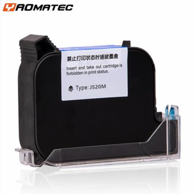 China Original Yaomatec JS20M 12.7mm ECO Solvent-based Fast Dry Ink Cartridge For Unencrypted Non-Encrypted Handheld Inkjet Printer for sale