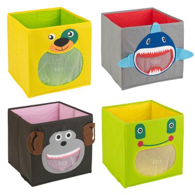 China High Quality Viable Folding Non-woven Decorative Storage Cube Bin Home Toys Cloth Storage Box For Clothes for sale