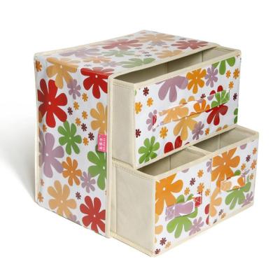 China Factory Wholesale Viable Storage Box Decorative Nonwoven Foldable Canvas Bedroom for sale