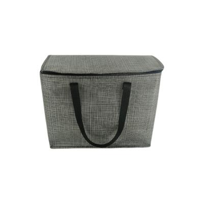 China Waterproof high quality flat folding cooler bag, lunch cooler bag with drink holder, cooler bag for meat for sale