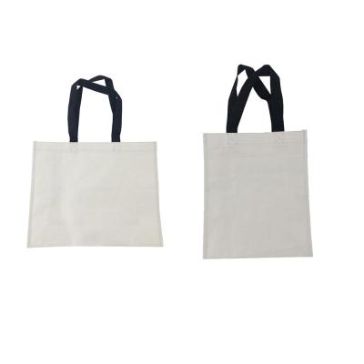 China High Quality Customized Eco - Friendly Handmade Recycled Shopping White Woven PP Lamination Bag for sale