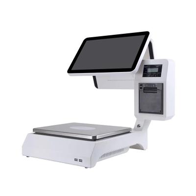 China New SDK Dual Touch Screen Electronic Position Weighting Scale With Built-in Thermal Printer For Supermarket for sale