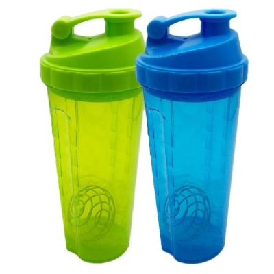 China BPA Free Viable Fitness Steel Ball Protein Shake Water Bottle for sale