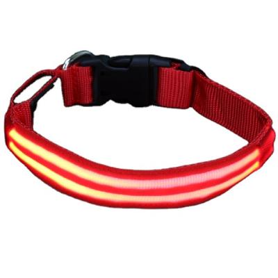 China USB LED Padded Flashing Rechargeable Dog Collar for sale