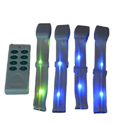 China Event Party Light Toy Promotional Light Gifts Flashing Led Nylon Wristband for sale