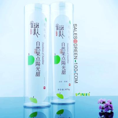 China Custom Food Grade Recyclable Recyclable And Degradable Printed Clear Pvc Cylinder Tube Plastic Box Packaging Acetate Round Plastic Box for sale