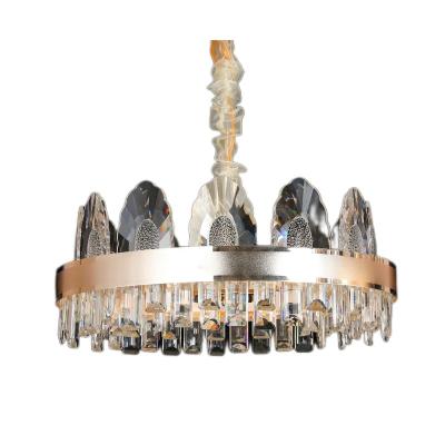 China Traditional Hot Selling Round Crystal Chandelier Golden Chandelier Lamp Indoor Crystal Chandelier for sale