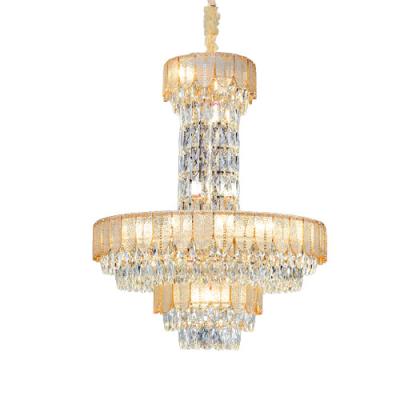 China Traditional Modern Luxury Gold Ceiling Living Room Bedroom Fashion Lamp Crystal Chandelier for sale