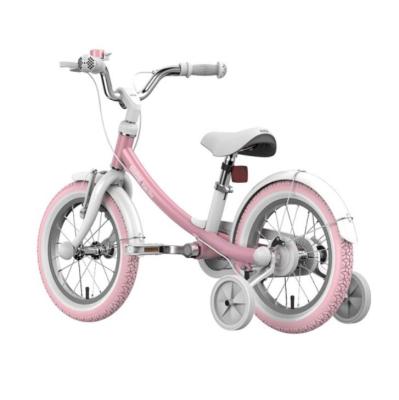 China Ninebot Steel 14 Inch Girls Kids Bike With Training Wheels For 3-6 Years Old Cute Pink/Red Color Bike for sale