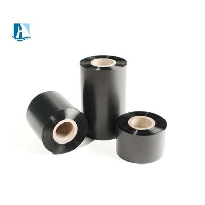 China Custom Grade 110mm Thermal Transfer Resin Enhanced Wax TTR Ribbon for Barcode Ink Out for sale