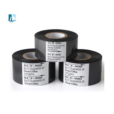 China 12mm Printer Ribbon Normal Compatible Black Hot Stamp Ribbon Label 35*100m Benefit for sale