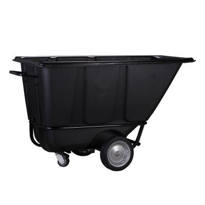 China AG008 1 2CU.YD.Fo rkliftable commercial storage dump cart, 850LBS load capacity tilt truck for sale