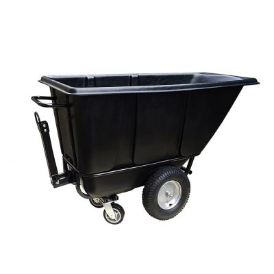 China AG009 4 Wheel Plastic Storage Tilt Truck Tray Cart for sale