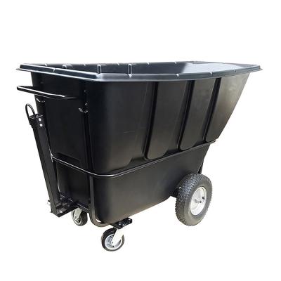 China Heavy Duty Towable Storage Tray Cart , 1 Yard Tilt Storage AG1009 Black Truck for sale