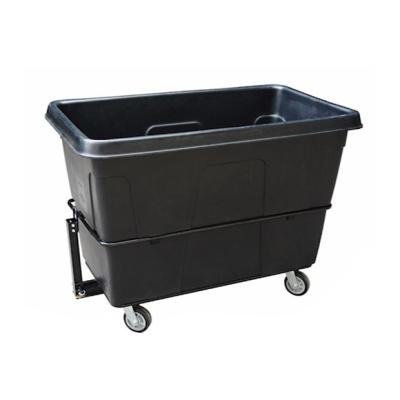 China Large Capacity Storage 1200 Pounds Capacity Moving Cart Plastic Cart Towable Cube Truck for sale