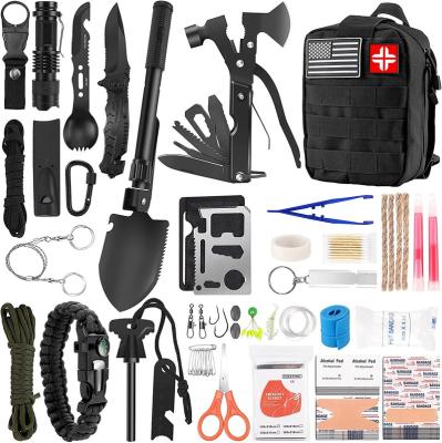 China Modern Emergency Survival Kit and First Aid Kit,Professional Survival Gear and Equipment with Molle Pouch,for Camping Outdoor for sale