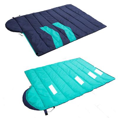 China Envelope Type Custom Logo Outdoor Camp Winter Sleeping Bag For Adult,Great for Family Camping; Free Compression Sack for sale