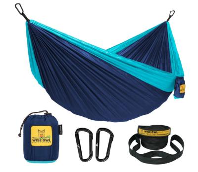 China Modern Garden Camping Hammock Lightweight Nylon Parachute Hammocks for Backpacking, Travel, Beach, Backyard, Patio, Hiking for sale