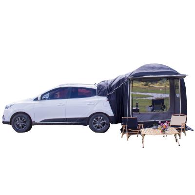 China Waterproof Portable Outdoor SUV Tailgate Tent with Awning Shade Waterproof Windproof Hatchback Camping Car Rear Tent for sale