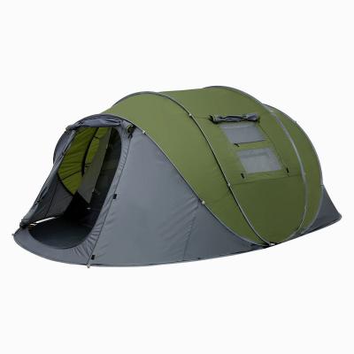 China Extended Type 4 Person Easy Pop Up Tent Waterproof Automatic Setup 2 Doors-Instant Family Tents for Camping Hiking & Traveling for sale