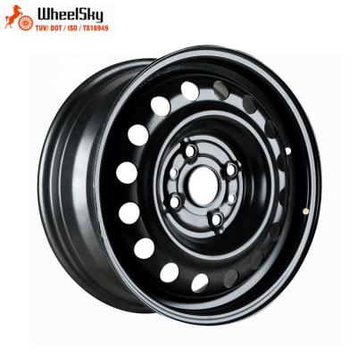 China For Chevrolet Lacetti Wheelsky 564701 15 Inch 15x6.0 4x1143 Black Rim For Passenger Car Steel Wheel for sale